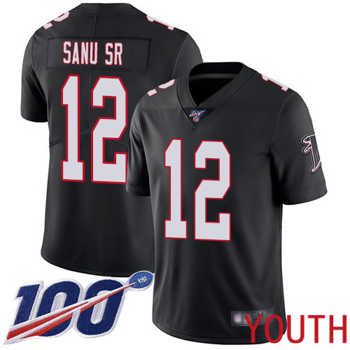 Atlanta Falcons Limited Black Youth Mohamed Sanu Alternate Jersey NFL Football #12 100th Season Vapor Untouchable->youth nfl jersey->Youth Jersey